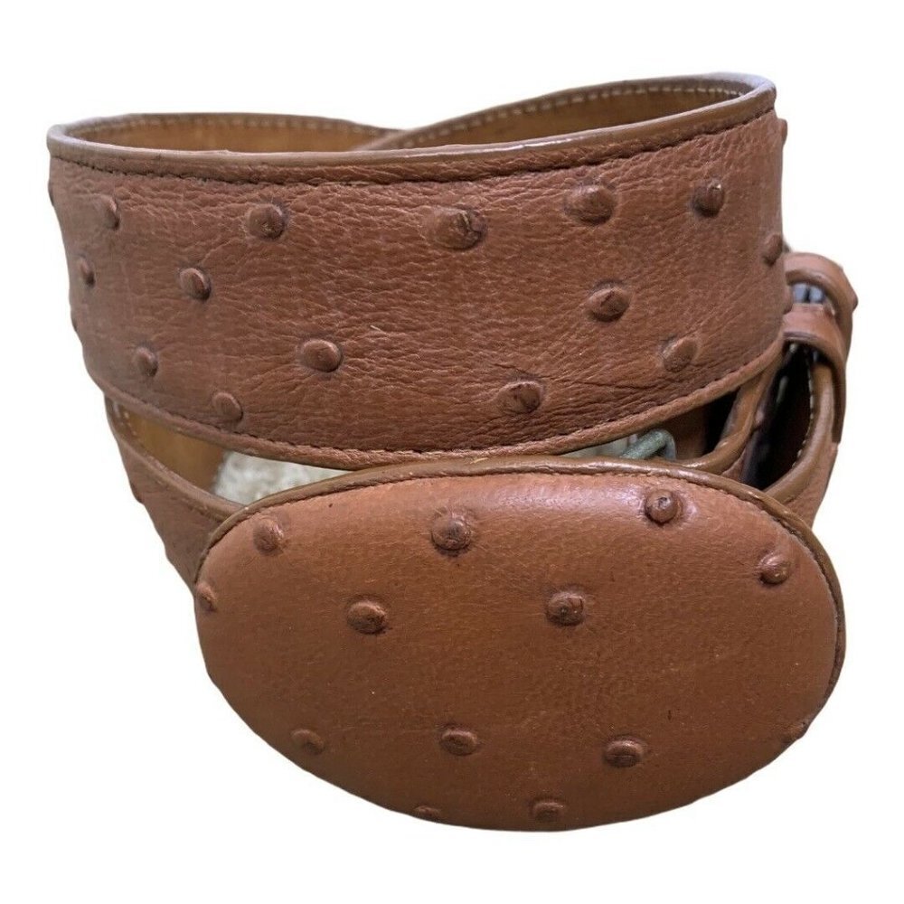 El General Mexico Western‎ Belt sz 30 Tan Ostrich